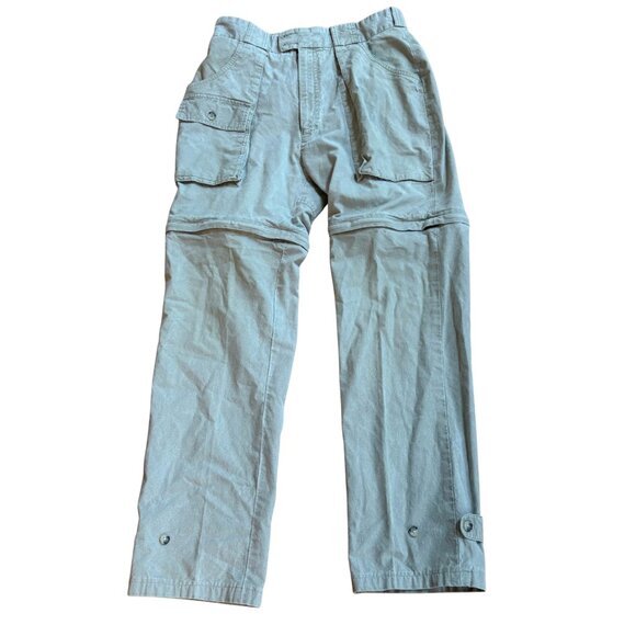 80s Banana Republic Convertible Zip-Off Pants Shorts Men's Safari Cargo Khaki 33 - Picture 2 of 11